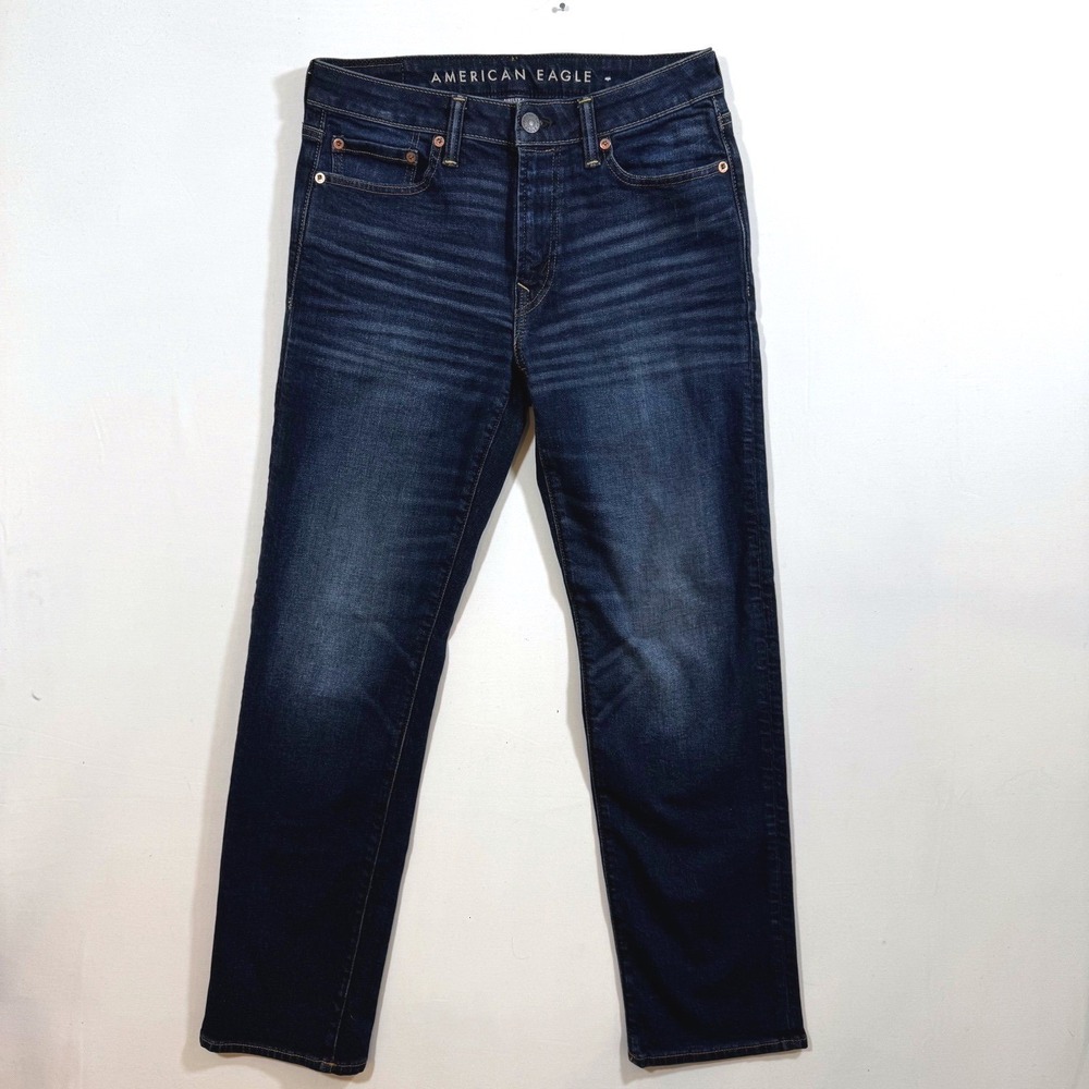 American Eagle Original Straight Jeans Dark Wash Men 29x30 DenimCasual‎ Everyday